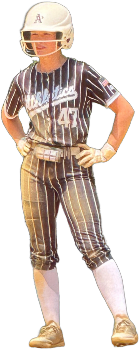 Athletics Chapman 18U player number 47 on the infield